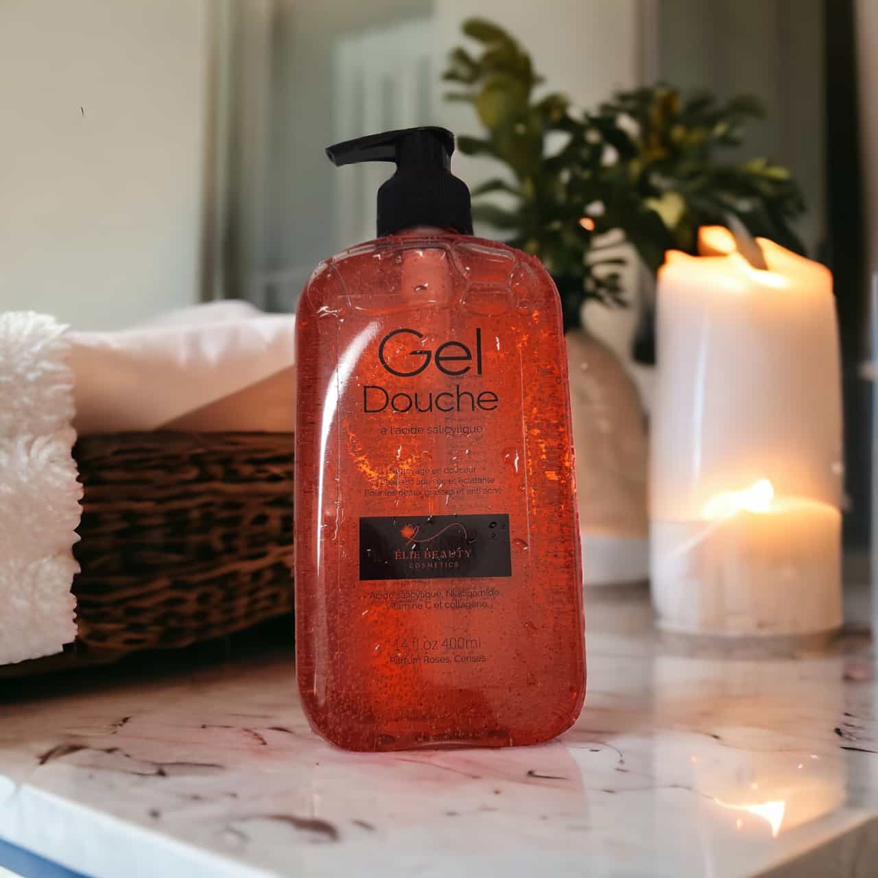 Gel douche corps à l'acide salicylique (stop boutons, dartres, démangeaisons) 400ml